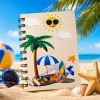 Donghu Paper Products A6 Seaside Vacation Pattern Coil Book Specification image